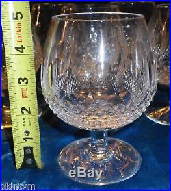 WATERFORD COLLEEN SET 6 LARGE 5 1/8 BRANDY SNIFTERS GLASSES CUT CRYSTAL IRELAND