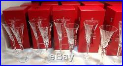 WATERFORD CRYSTAL 12 DAYS of CHRISTMAS TOASTING FLUTES COMPLETE SET 1-12