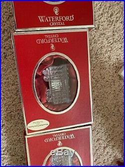 WATERFORD CRYSTAL 2010 TRAIN Set 5 Total New Ornament Christmas