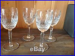 WATERFORD CRYSTAL COLLEEN TALL STEM 6½ WINE CLARETS/GLASSES Set of 6