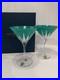 WATERFORD CRYSTAL Green Martini glasses Set of 2 Firework New Year Collection