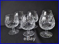 Waterford Crystal Lismore Brandy Snifter Glass 5 1/4t Set Of 6 Excellent