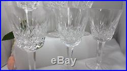 WATERFORD CRYSTAL LISMORE CLARET WINE GLASSES 5 7/8 Set Estate Lot of 6