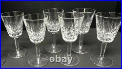 WATERFORD CRYSTAL Lismore 5-7/8 Claret Wine Glasses IRELAND 6pc Set Stamped WATERFORD CRYSTAL Lismore 5-7/8 Claret Wine Glasses IRELAND 6pc Set Stamped