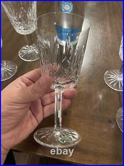 WATERFORD CRYSTAL Lismore 6-7/8 Water Goblet/Wine Glasses IRELAND set of 6 Nice