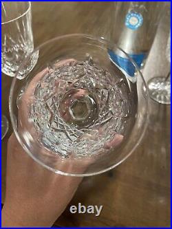 WATERFORD CRYSTAL Lismore 6-7/8 Water Goblet/Wine Glasses IRELAND set of 6 Nice