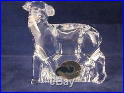 WATERFORD CRYSTAL Nativity Set of 2 Lambs / Sheep EXCELLENT with STICKER