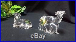 WATERFORD CRYSTAL Nativity Sheep Set of 2 - EXCELLENT in BOX