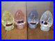 WATERFORD CRYSTAL SET of 4 EGG Paperweight Hand Cooler Perfect Condition