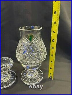 WATERFORD Crystal ALANA Hurricane Candle Set of 2