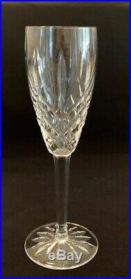 WATERFORD Crystal ARAGLIN Set Of 4 CHAMPAGNE FLUTES Glasses 8 1/2 PERFECT