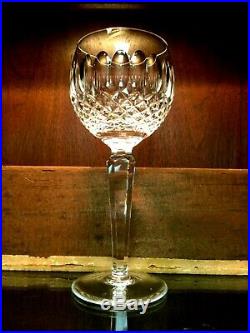 WATERFORD Crystal Balloon Hock Wine Glass COLLEEN Set of 5 RARE Stem Footed 7.5