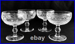 WATERFORD Crystal COLLEEN Set Of 4 Champagne SHERBET GLASSES 4 3/8