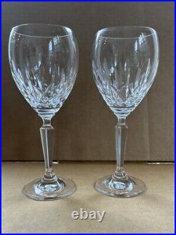 WATERFORD Crystal KILDARE Set Of 2 CLARET WINE GLASSES 7 SIGNED