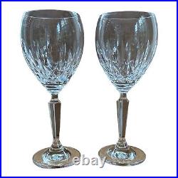 WATERFORD Crystal KILDARE Set Of 2 CLARET WINE GLASSES 7 SIGNED