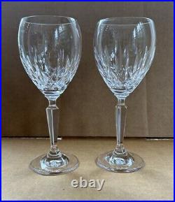 WATERFORD Crystal KILDARE Set Of 2 CLARET WINE GLASSES 7 SIGNED