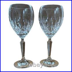 WATERFORD Crystal KILDARE Set Of 2 CLARET WINE GLASSES 7 SIGNED