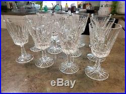 WATERFORD Ireland Lismore Crystal Water Goblets Glasses 12pc Set 6 7/8 8 fl oz
