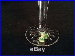 WATERFORD LISMORE SET OF 6 CRYSTAL CHAMPAGNE FLUTES 7 1/4 With TAGS AND WATERMARK