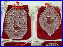 Waterford 12 Days of Christmas Crystal Ornament Collection Set 1978-1995