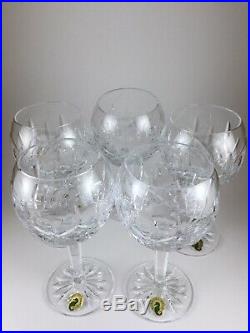 Waterford #156516 Lismore Balloon Wine 8 Oz. Set Of Five New Crystal F/sh