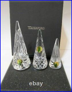 Waterford 2020 Christmas Tree Set of 3 New #1055094