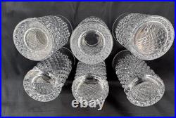 Waterford 5 5/8 Alana Crystal Highball Tumblers 12 oz Set of 6 Signed Ireland