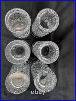 Waterford 5 5/8 Alana Crystal Highball Tumblers 12 oz Set of 6 Signed Ireland