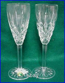 Waterford ARAGLIN Champagne Flutes SET OF TWO More Items Available MINT IN BOX