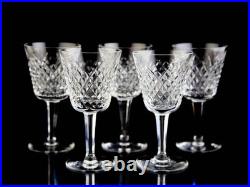 Waterford Alana Claret Wine Glasses Set of 5 Elegant Vintage Crystal Signed