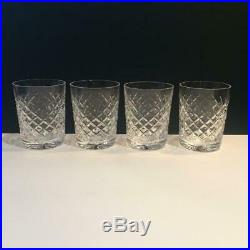 Waterford Alana Crystal Set Of 4 Double Old Fashioned Glasses 4 3/8 Cr1674