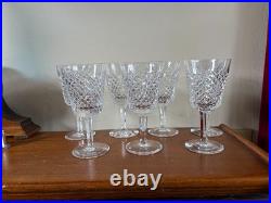 Waterford Alana Water Goblet Glasses Set of 7 Elegant Vintage Crystal Signed