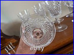Waterford Alana Water Goblet Glasses Set of 7 Elegant Vintage Crystal Signed