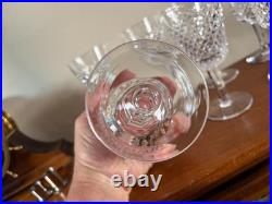 Waterford Alana Water Goblet Glasses Set of 7 Elegant Vintage Crystal Signed