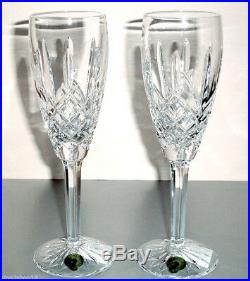 Waterford Araglin Champagne Flutes SET/2 Crystal 5-oz. #6123940400 NEW