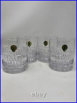 Waterford Bolton Crystal Double Old Fashion (DOF) Whiskey Glasses. Set Of 4. NEW