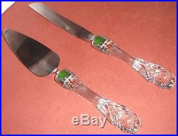Waterford Bridal Cake and Knife Server 2 Piece Set Crystal/Stainless New $310