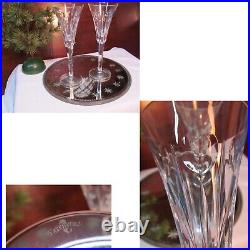 Waterford Champagne Flutes Millennium Series Set of Six Happiness Love