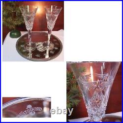 Waterford Champagne Flutes Millennium Series Set of Six Happiness Love