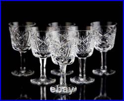 Waterford Clare Port Wine Glasses Set of 6 Elegant Vintage Crystal Signed