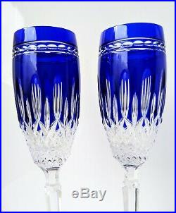 Waterford Clarendon Cobalt Wine, Cordials, Schampagne, Whiskey glasses set of 8