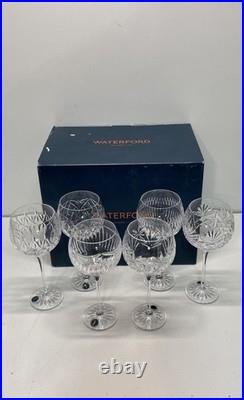 Waterford Clear Cut Crystal Rioga Balloon Wine Glass Set Of Six