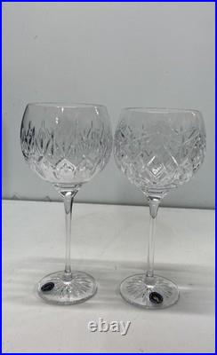 Waterford Clear Cut Crystal Rioga Balloon Wine Glass Set Of Six
