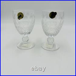 Waterford Colleen Claret Wine Glasses Set Vintage Crystal 2 Pieces Short Stem