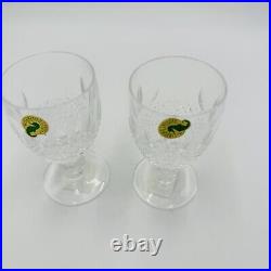 Waterford Colleen Claret Wine Glasses Set Vintage Crystal 2 Pieces Short Stem