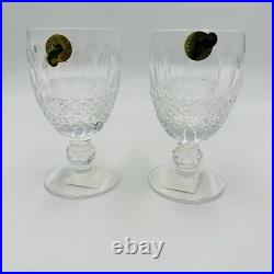 Waterford Colleen Claret Wine Glasses Set Vintage Crystal 2 Pieces Short Stem