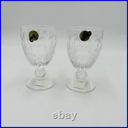 Waterford Colleen Claret Wine Glasses Set Vintage Crystal 2 Pieces Short Stem