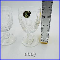 Waterford Colleen Claret Wine Glasses Set Vintage Crystal 2 Pieces Short Stem