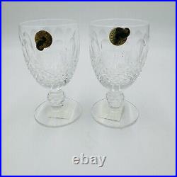 Waterford Colleen Claret Wine Glasses Set Vintage Crystal 2 Pieces Short Stem