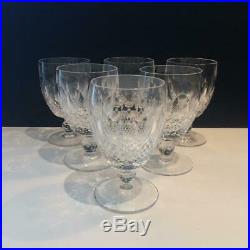 Waterford Colleen Short Stem Crystal Set Of 6 Water Goblet Glasses Cr1654
